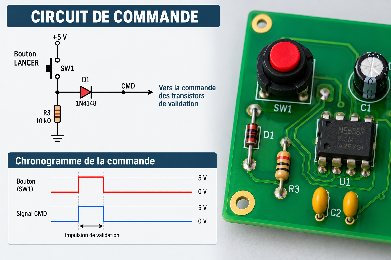 Logique de commande du Dé électronique