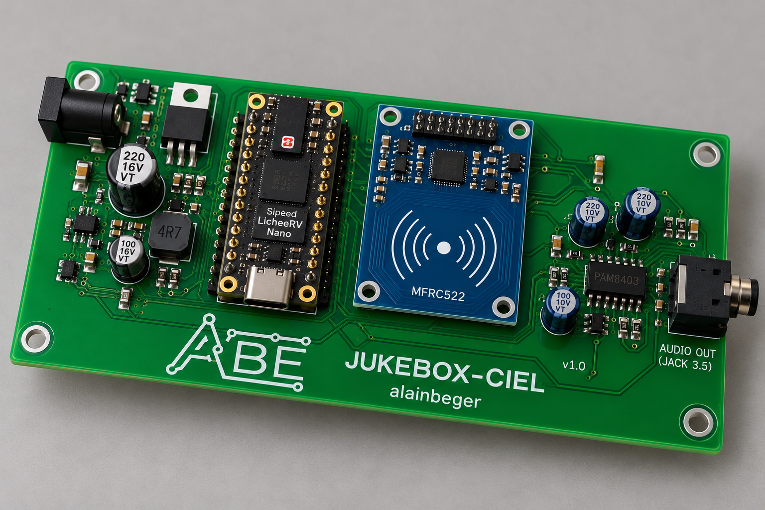 Carte électronique principale du JUKEBOX-CIEL